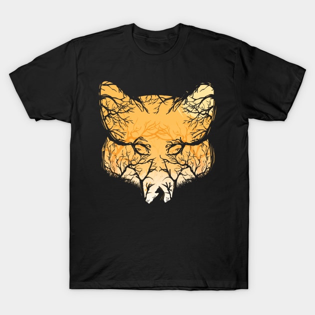 Morning fox T-Shirt by Piercek25